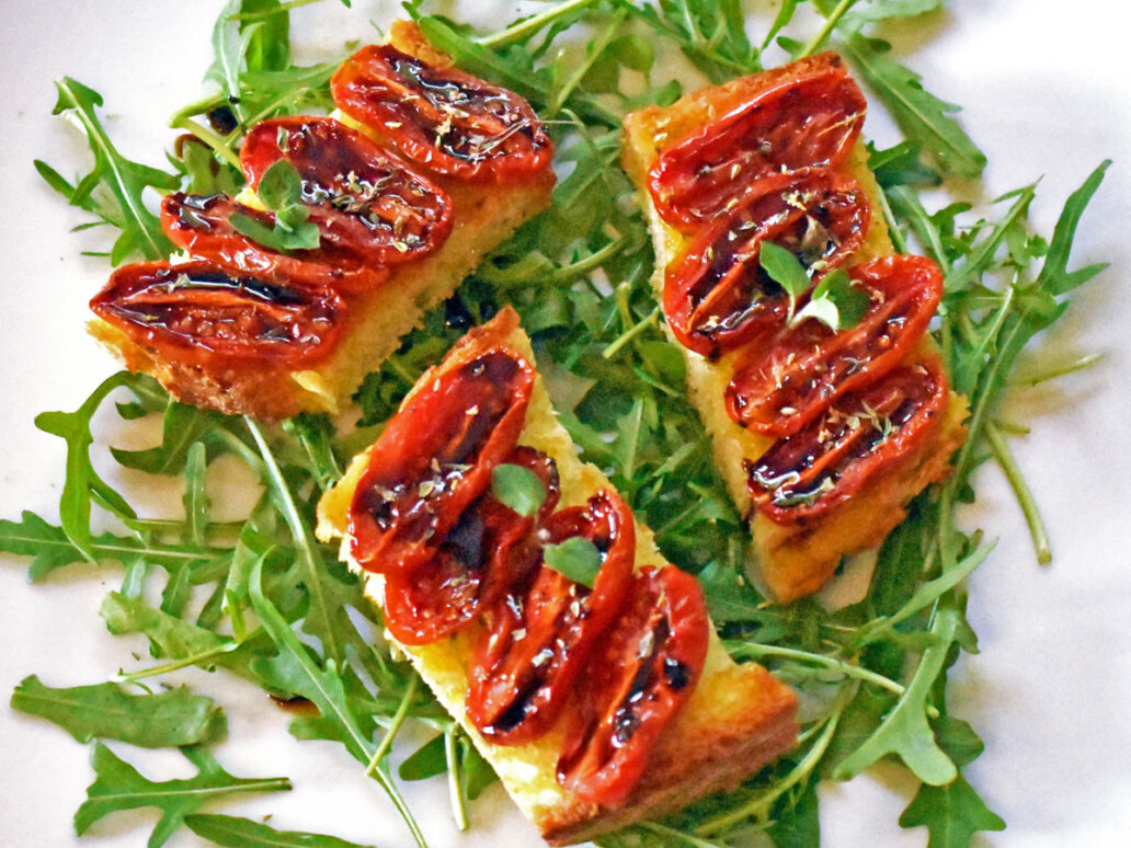 Ricetta bruschette con pomodorini confit e Aceto Balsamico di Modena IGP sigillo Platino